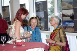 EASAA 2010: photo exhibition at the Department of Art History, Kapila Vatsyayan with Deborah Klimburg-Salter and Petra Müller, one of the Curators